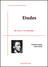 Etude Op. 10, No. 11 in E-flat Major piano sheet music cover